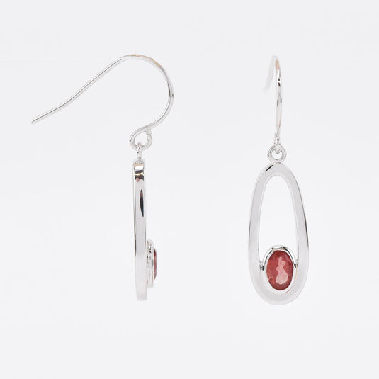 Desert Sun Gems Sunstone in Oval Earrings front and side