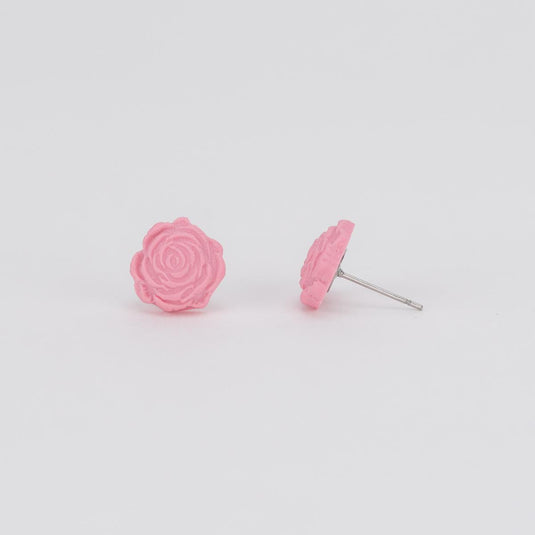 Blush Pink Rose Stud Earrings