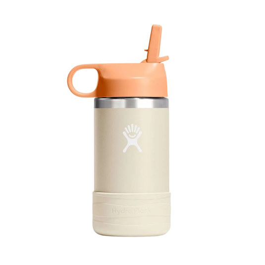 Hydro Flask Coconut Kids Wide Mouth Straw Cap and Boot, 12oz