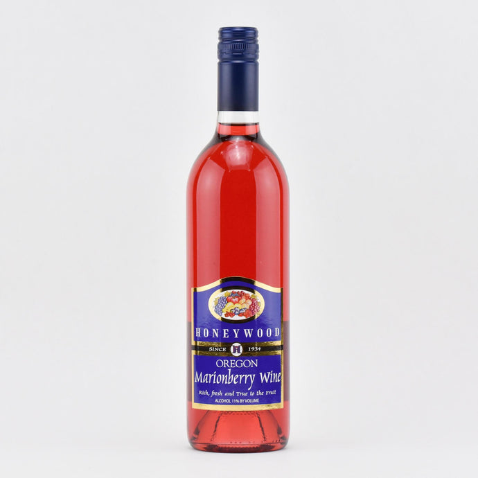 Honeywood Marionberry Fruit Wine front of bottle