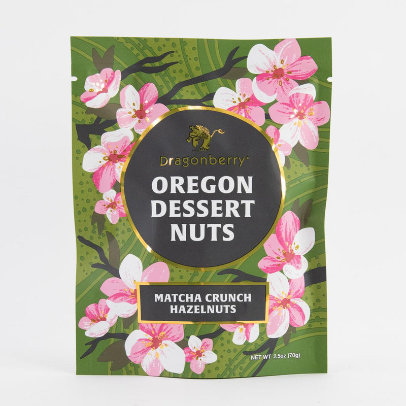 Load image into Gallery viewer, Dragonberry Matcha Crunch Oregon Dessert Hazelnuts, 2.5oz
