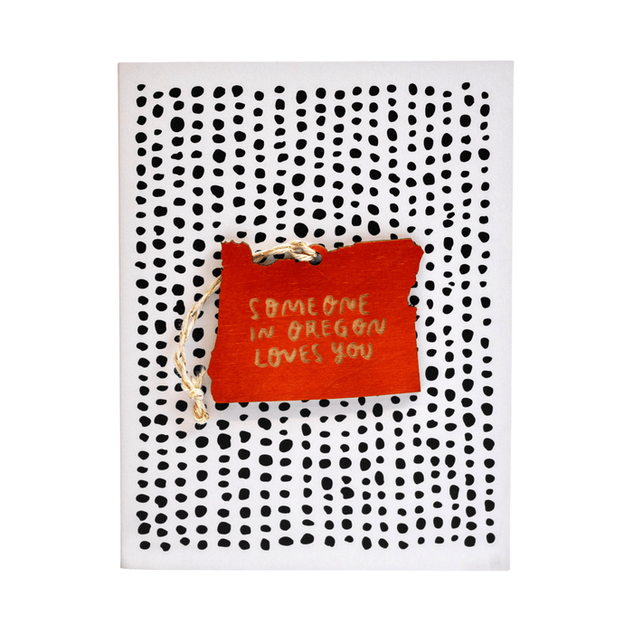 Someone In Oregon Loves You Wood Ornament Card