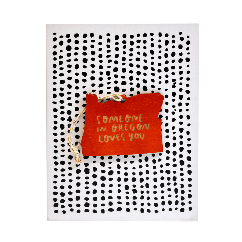 Load image into Gallery viewer, Someone In Oregon Loves You Wood Ornament Card

