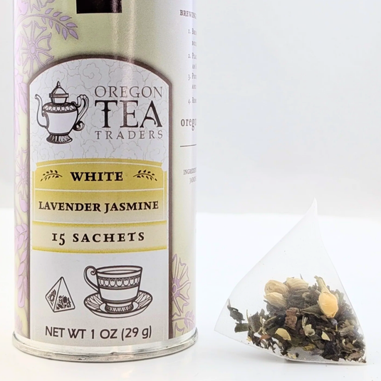 Oregon Tea Traders White Lavender Jasmine, 15 Sachets