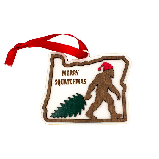 Merry Squatchmas Holiday Ornament