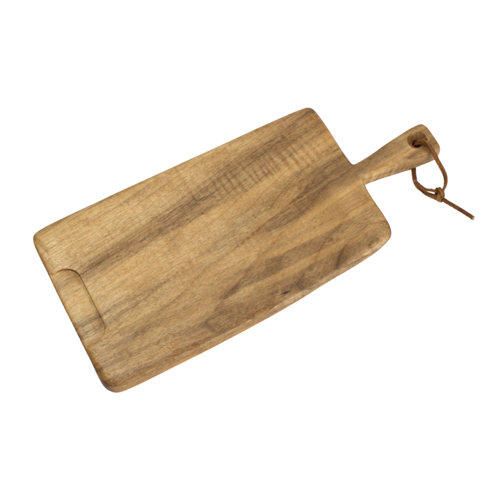 Myrtlewood Cutting Board with Leather Strap