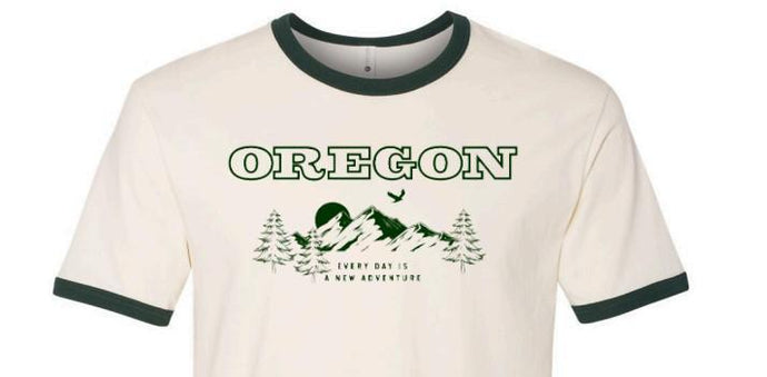 Adventure Awaits Everyday Oregon Ringer T-shirt