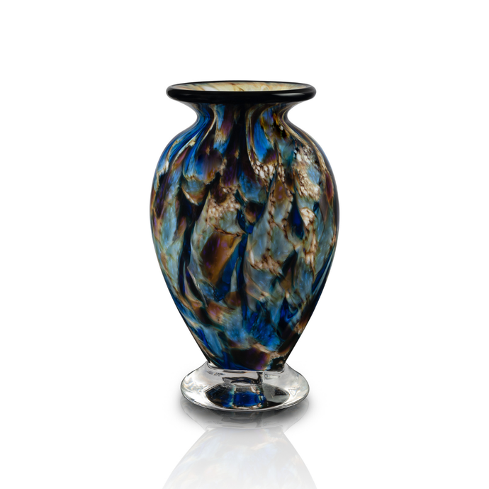 The Glass Forge Moonbeam Flat Vase, Small
