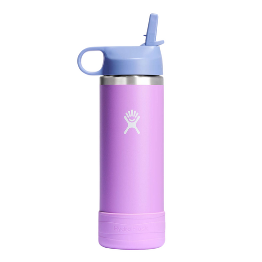 Hydro Flask Anemone Kids Wide Mouth Straw Cap Bottle,18oz.