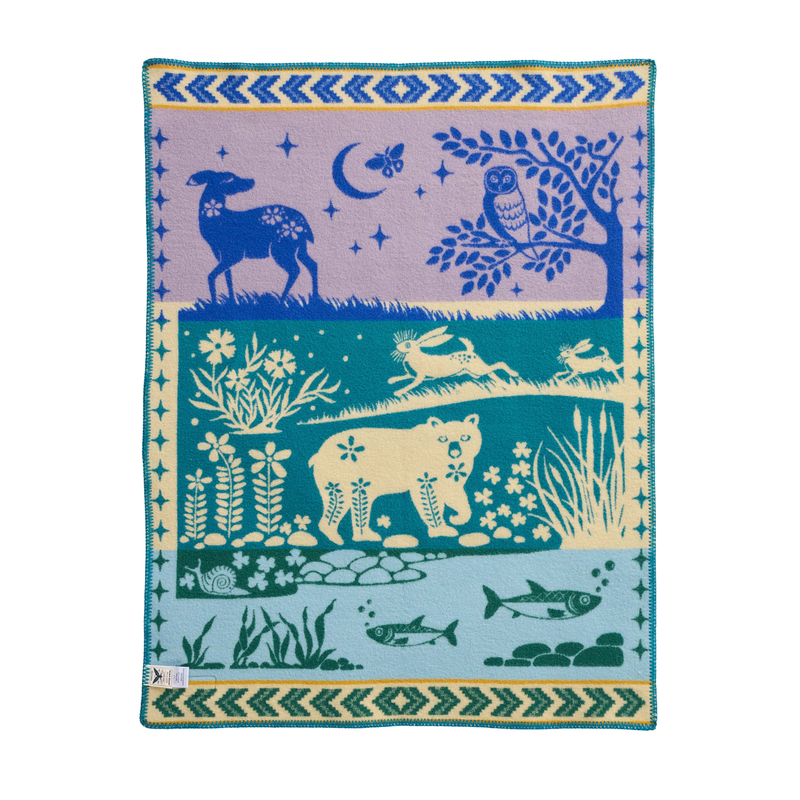 Load image into Gallery viewer, Pendleton Folk Forest Wood Baby Blanket
