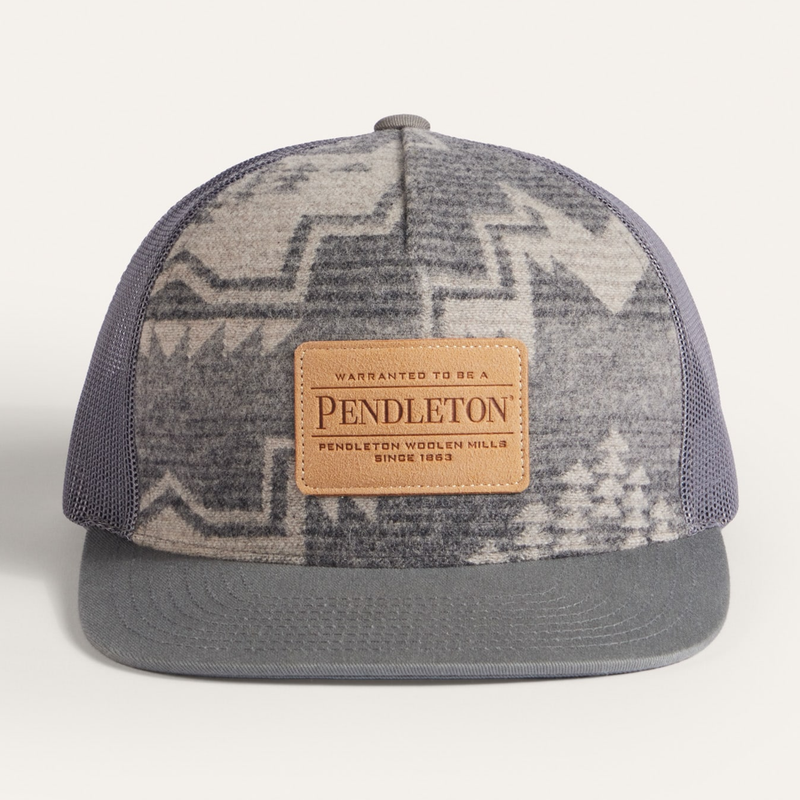 Load image into Gallery viewer, Pendleton Harding Star Grey Wool Trucker Hat
