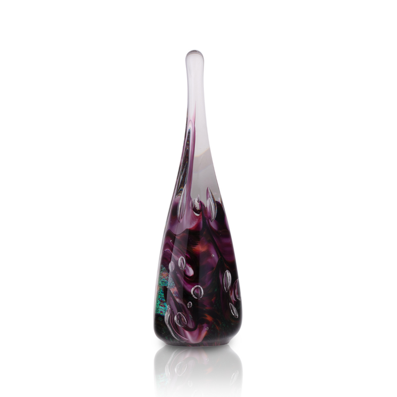 Load image into Gallery viewer, The Glass Forge Salmon Lavender Flame Weight, Small
