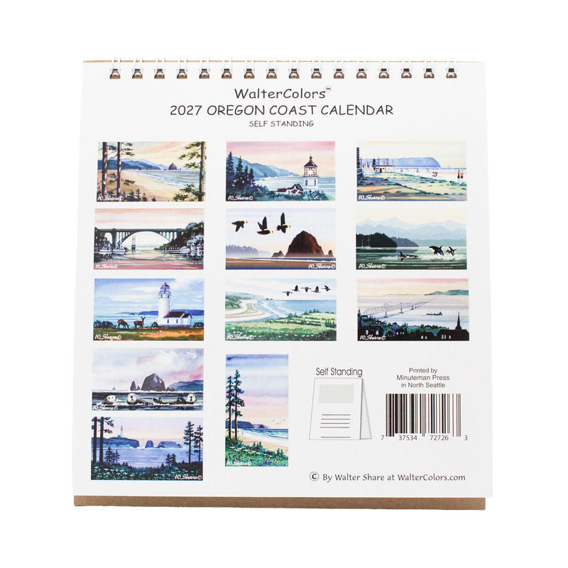 Load image into Gallery viewer, 2027 Walter Colors Oregon Coast Spiral Calendar
