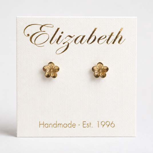 Bronze Flower Stud Earrings
