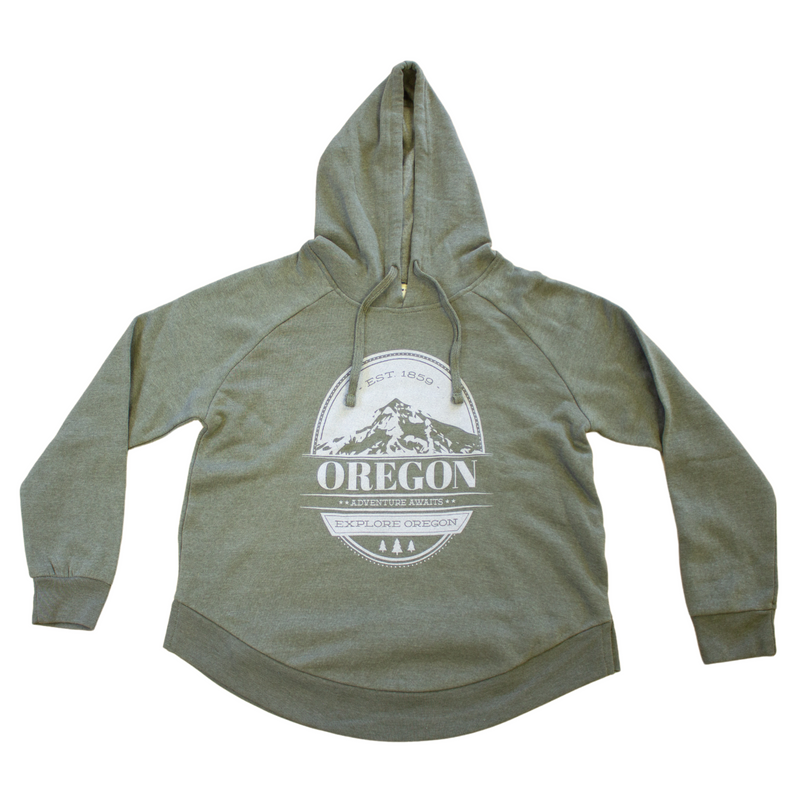 Load image into Gallery viewer, Be Oregon Mt. Hood Stamp Fleece Sweatshirt
