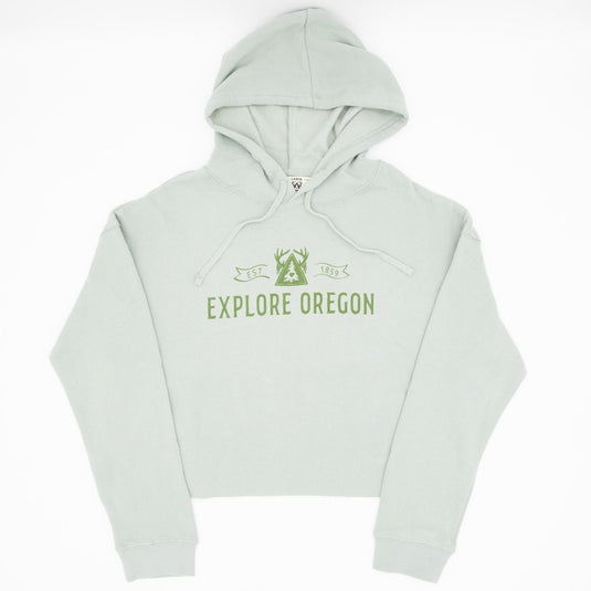 Be Oregon Explore Oregon Crop Hooded Sweatshirt