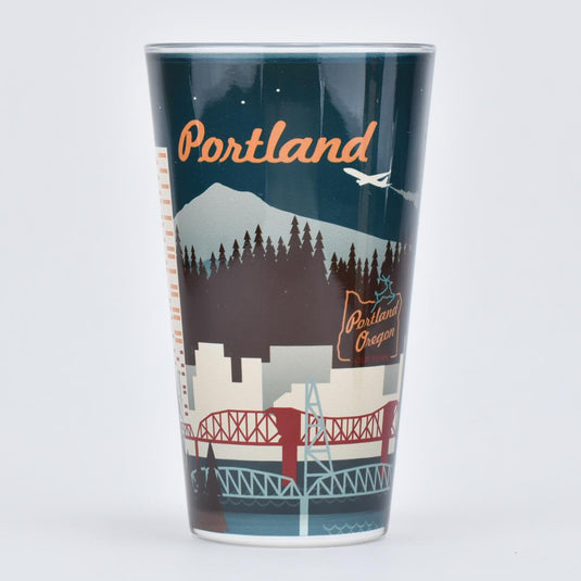 Retro Portland Pint Glass, 16oz.