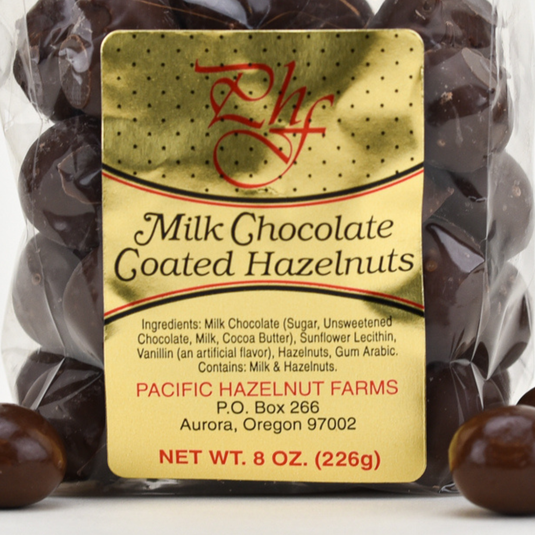 Pacific Hazelnut Farms Milk Chocolate Hazelnuts, 8oz.