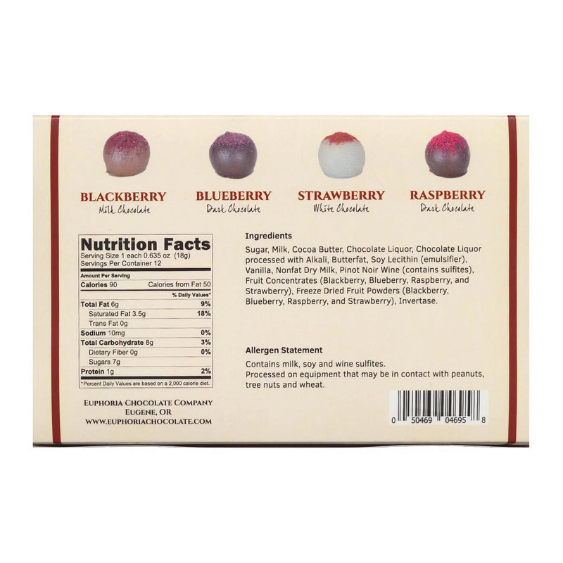 Load image into Gallery viewer, Euphoria Chocolate Oregon Berry Wine Truffle, 12pc
