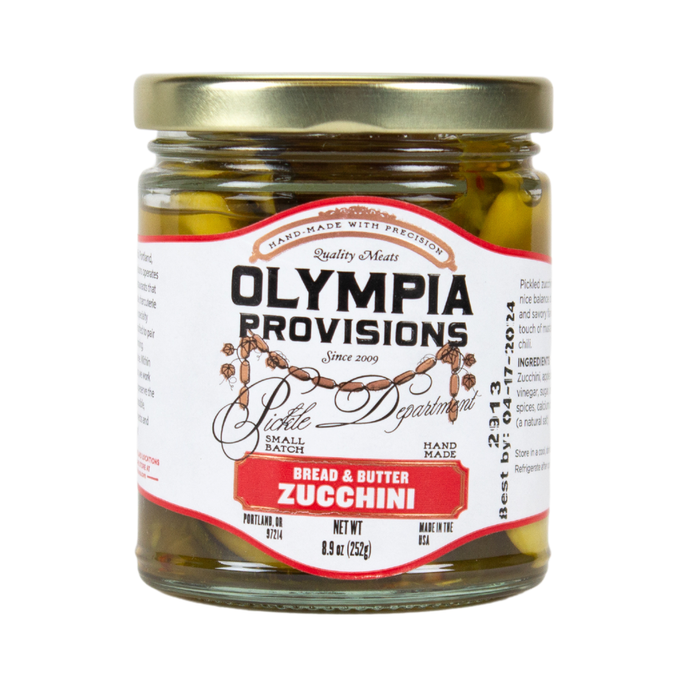 Olympia Provisions Pickled Bread & Butter Zucchini, 9oz.