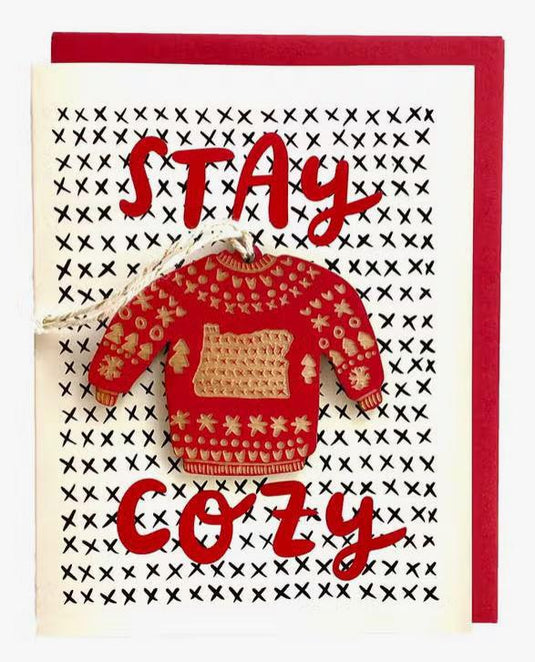 Card Ornament Stay Cozy
