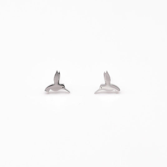 Silver Hummingbird Earrings