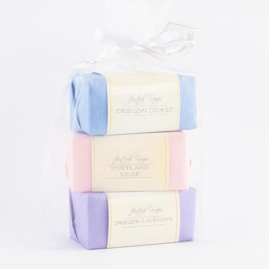 Jenteal Soaps 3 Bar Oregon Soap Gift Bag (Coast, Rose, Lav)