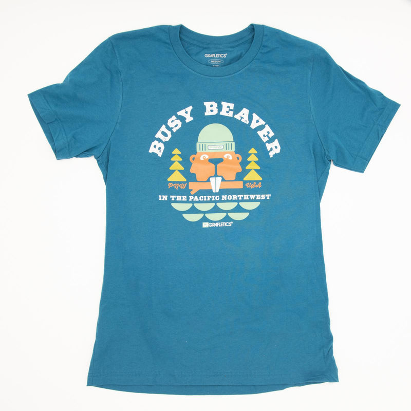 Load image into Gallery viewer, Graflectics Busy Beaver PNW T-Shirt
