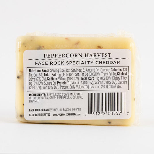 Face Rock Peppercorn Harvest Specialty Cheddar, 6oz.