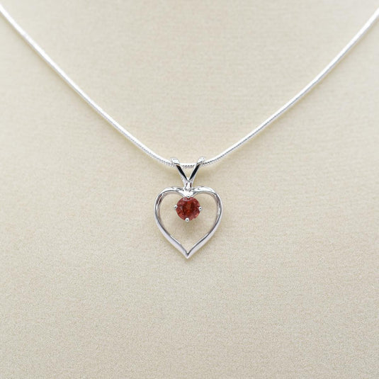 Desert Sun Gems Sunstone in Heart Necklace