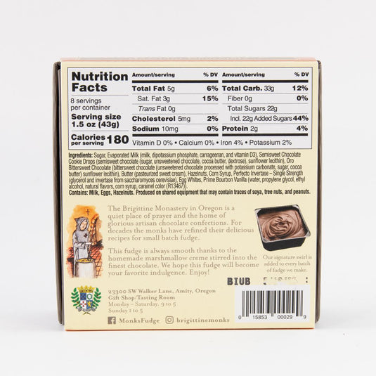 Brigittine Monks Hazelnut Chocolate Fudge, 12oz.