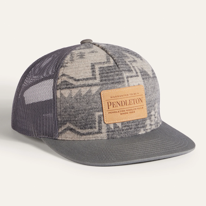 Load image into Gallery viewer, Pendleton Harding Star Grey Wool Trucker Hat
