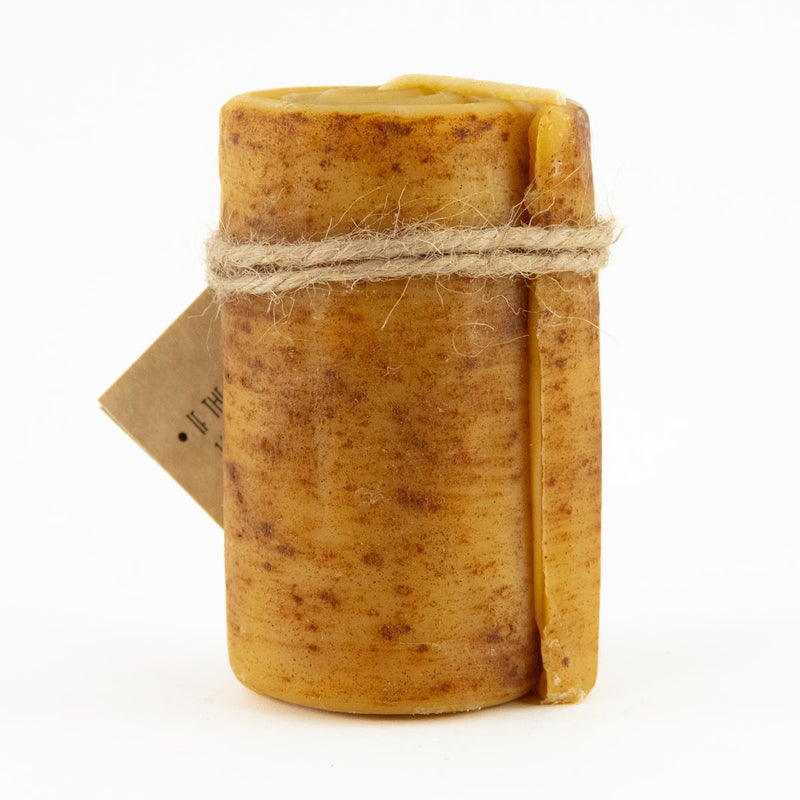 Load image into Gallery viewer, Primitive Lights Cinnamon Roll Fragrance Beeswax Candle, 6oz.
