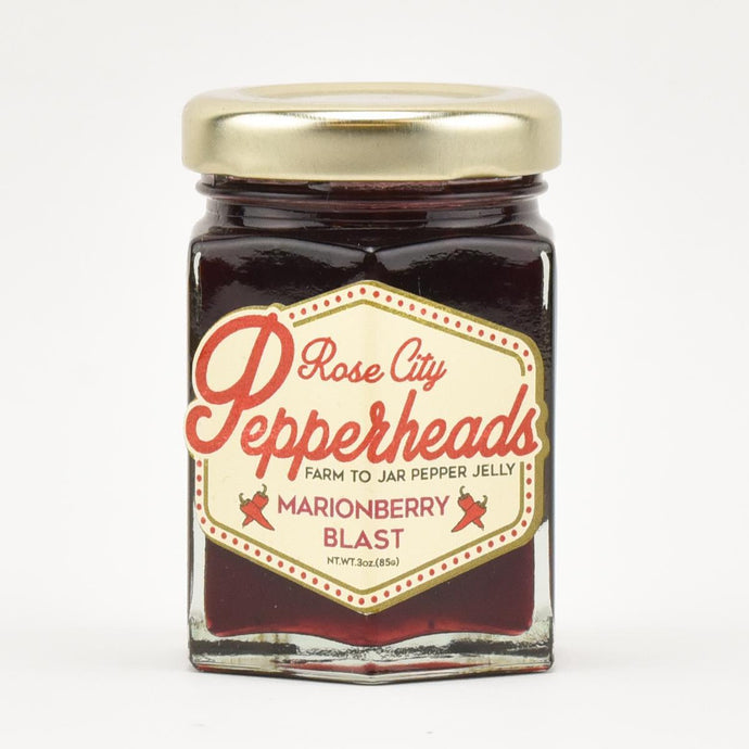Rose City Pepperheads Marionberry Blast Jelly, 3oz.