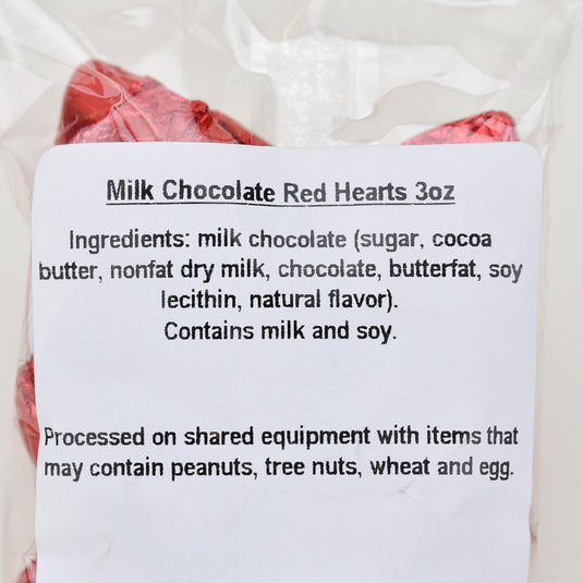 Euphoria Chocolate Milk Chocolate Red Hearts, 3oz.