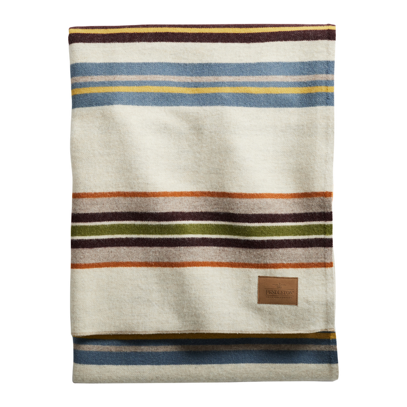 Load image into Gallery viewer, Pendleton Bridger Stripe Ivory Mix, Throw
