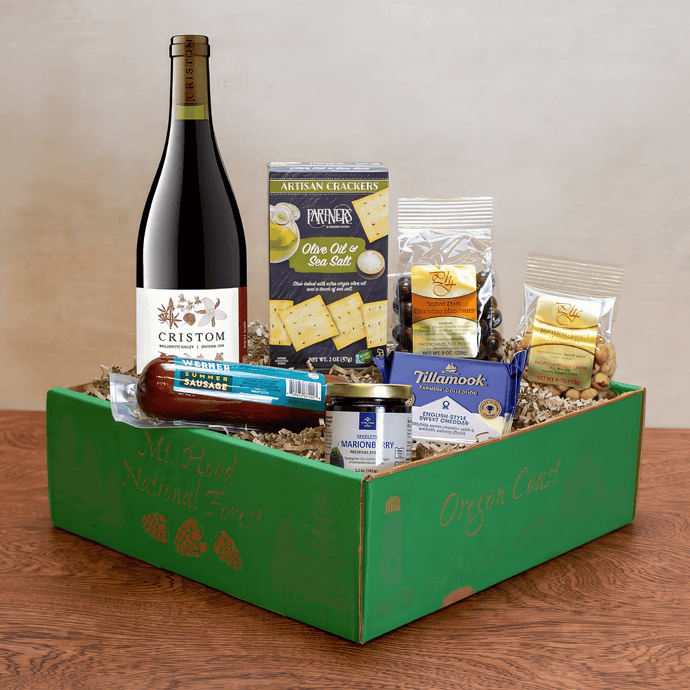 Cristom Vineyards Pinot Noir & Cheese Gift Basket