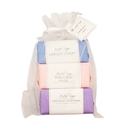 Jenteal, Oregon Soap 3 Bar Gift Bag (Coast, Rose, Lavender)