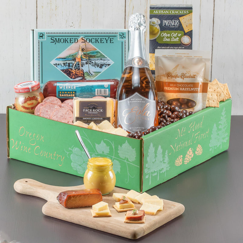 Load image into Gallery viewer, Cheers! Eola Hills Sparkling Gift Basket
