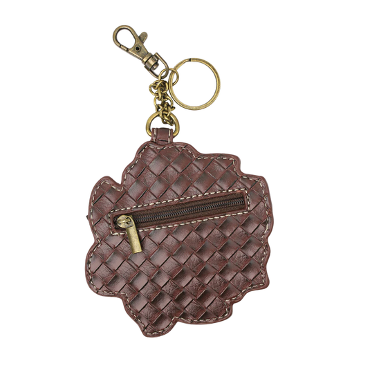 Chala Pink Rose Coin Purse Key Fob