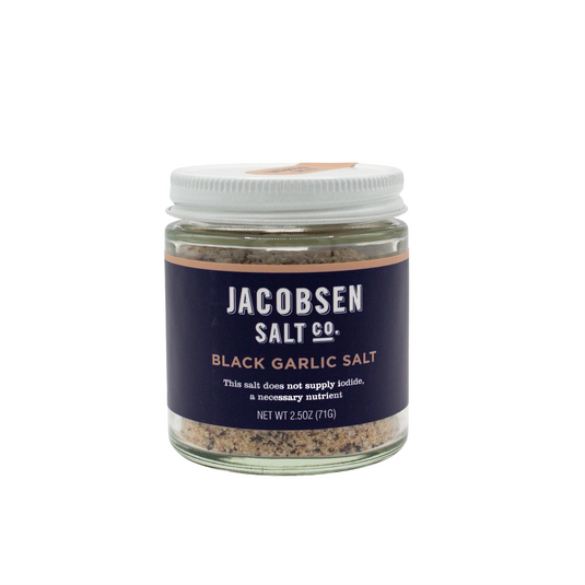 Jacobsen Salt Co. Infused Black Garlic Salt 2.5 oz glass jar
