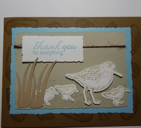 Card Sandpiper Thank You