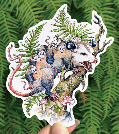 Opossum Queen Sticker