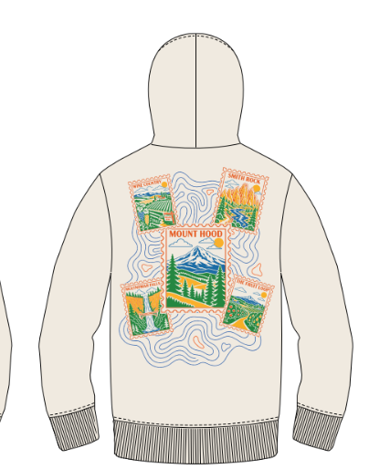 Grafletics Oregon Multi Stamp Pullover Sweatshirt