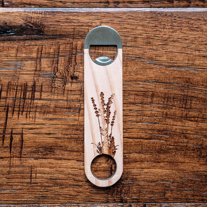 Load image into Gallery viewer, Wildflower Wood Bottle Opener
