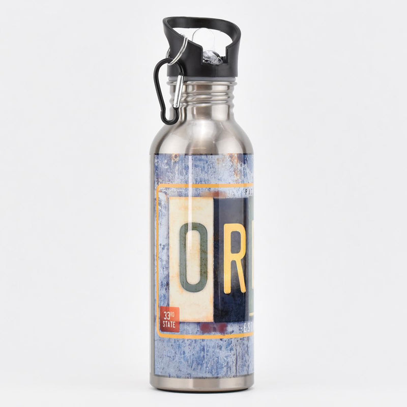 Load image into Gallery viewer, Oregon License Plate Stainless Steel Water Bottle
