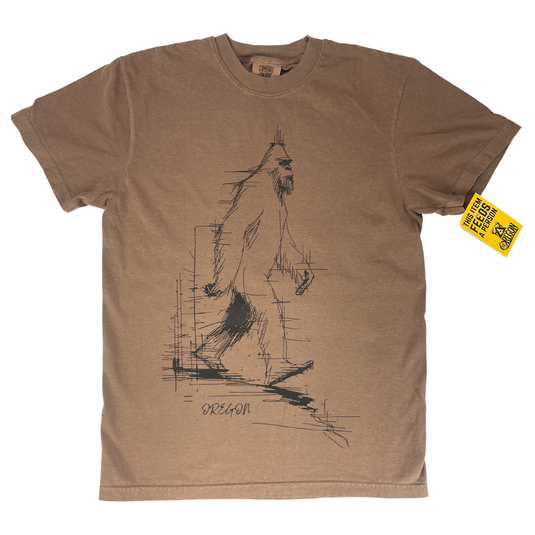Adventure Awaits Sasquatch Sketch T-Shirt