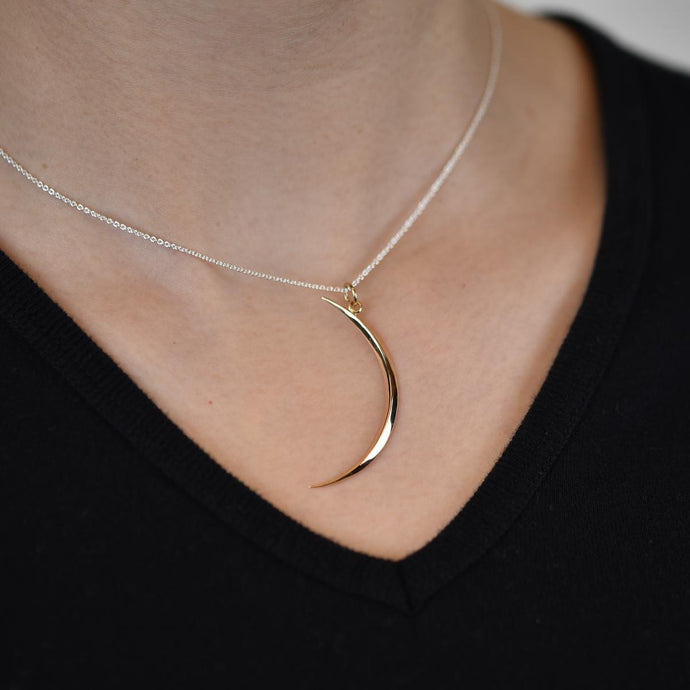 Bronze Crescent Moon Necklace