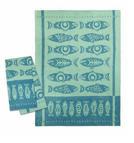 Salmon in the Wild Tea Towel