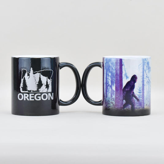 Color Changing Oregon Sasquatch Mug color change demo photo